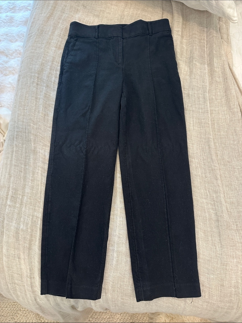LOFT Black Linen/cotton Pants